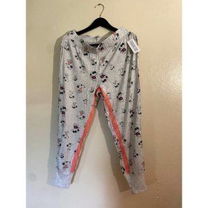 Peanuts Snoopy Joe Cool Platinum Silver Heather Jogger Sleep Pants